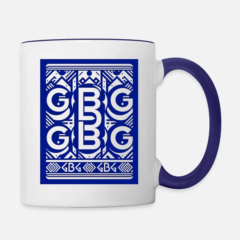 Bleu Blanc GBG - Mug contrasté - blanc/bleu cobalt