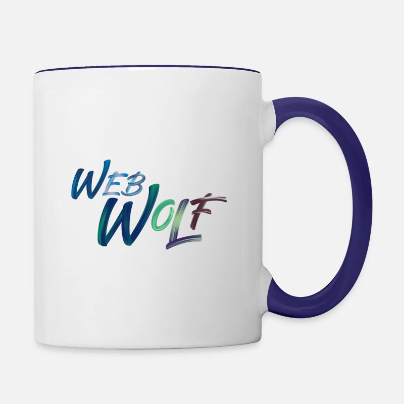 webWolf - Tasse zweifarbig - Weiß/Kobaltblau