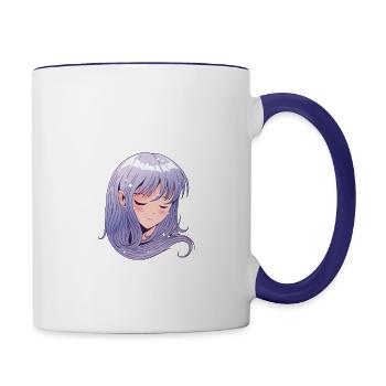 Anime Drawing Manga Otaku Drawing - Tasse zweifarbig - Weiß/Kobaltblau - Rechts
