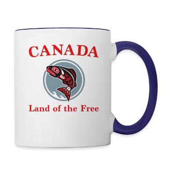 Canada - Salmon - Contrasting Mug - white/cobalt blue - Right