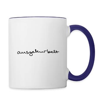 ausgekurbelt Gleitschirm - Tasse zweifarbig - Weiß/Kobaltblau - Rechts