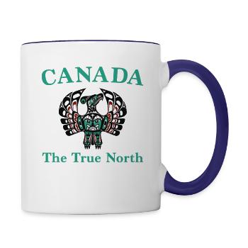 Canada - Haida Eagle-Wings - The True North - Contrasting Mug - white/cobalt blue - Right