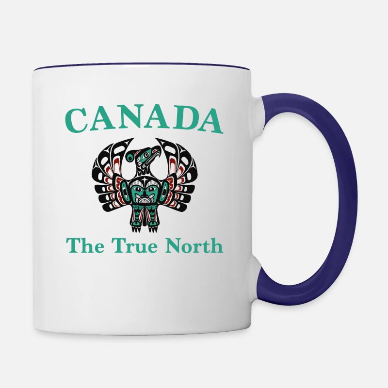 Canada - Haida Eagle-Wings - The True North - Mug contrasté - blanc/bleu cobalt