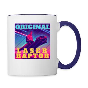 Laser Raptor - Tasse zweifarbig - Weiß/Kobaltblau - Rechts