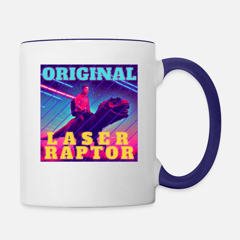 Laser Raptor - Tasse zweifarbig - Weiß/Kobaltblau