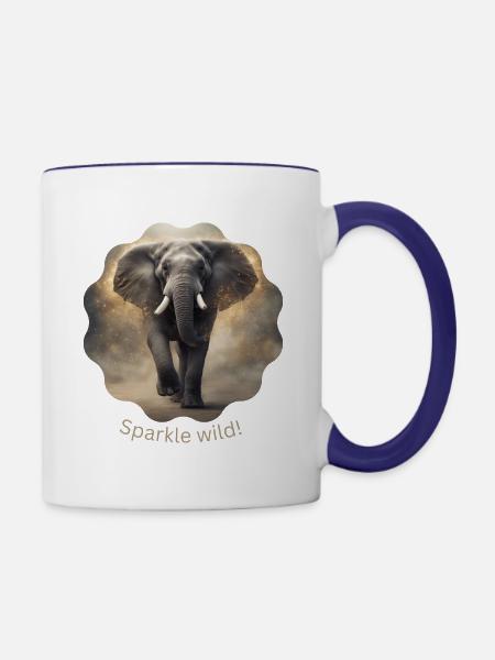 Sparkle wild 2 - Tasse zweifarbig - Weiß/Kobaltblau