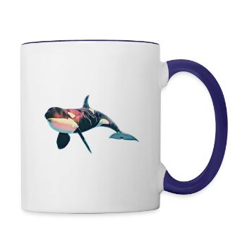 Orca - Mug contrasté - blanc/bleu cobalt - Droite