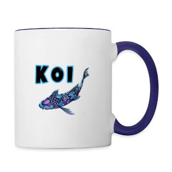 Koi - Tasse zweifarbig - Weiß/Kobaltblau - Rechts