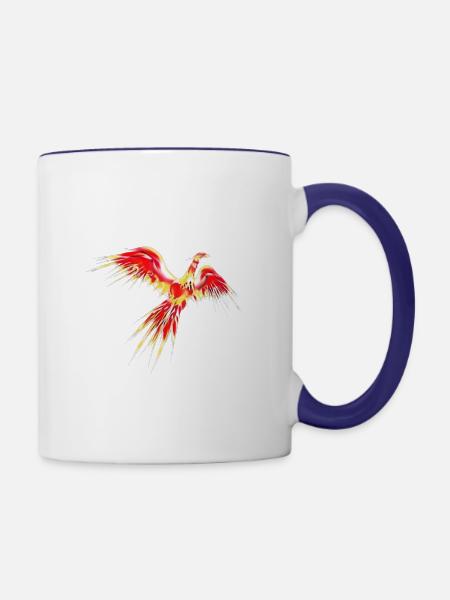 Phoenix - Tasse zweifarbig - Weiß/Kobaltblau