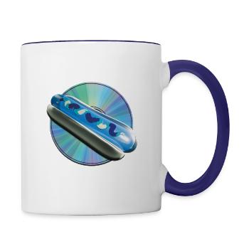 Y2K Aesthetics: Cold Dog - Contrasting Mug - white/cobalt blue - Right