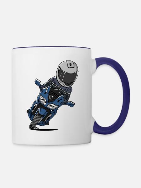 0790 FJR PhantomBlue - Tasse zweifarbig - Weiß/Kobaltblau
