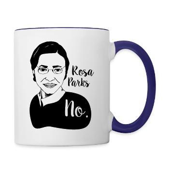 Rosa Parks - Tasse zweifarbig - Weiß/Kobaltblau - Rechts