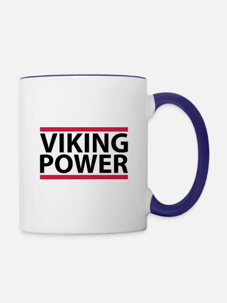 Viking Power - Tasse zweifarbig - Weiß/Kobaltblau