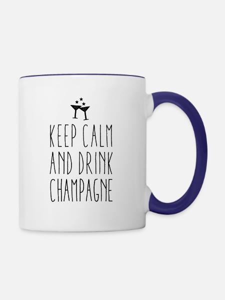 Drink - Tasse zweifarbig - Weiß/Kobaltblau