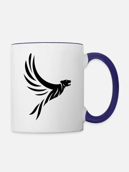 BlackTigerBird | Dein Erfolg darf leicht sein. - Tasse zweifarbig - Weiß/Kobaltblau
