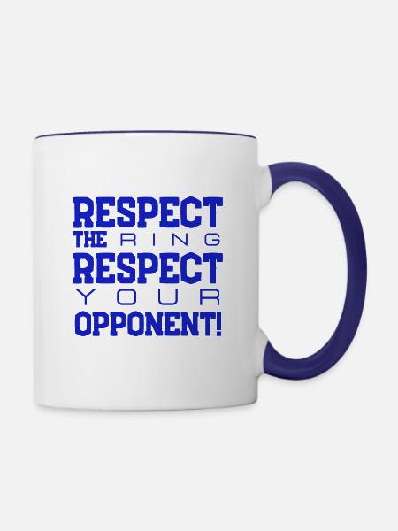 RESPECT - Tasse zweifarbig - Weiß/Kobaltblau