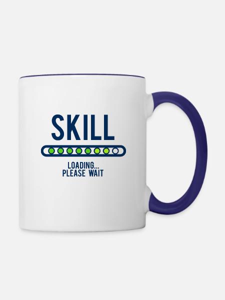 SKILL LOADING - Tasse zweifarbig - Weiß/Kobaltblau