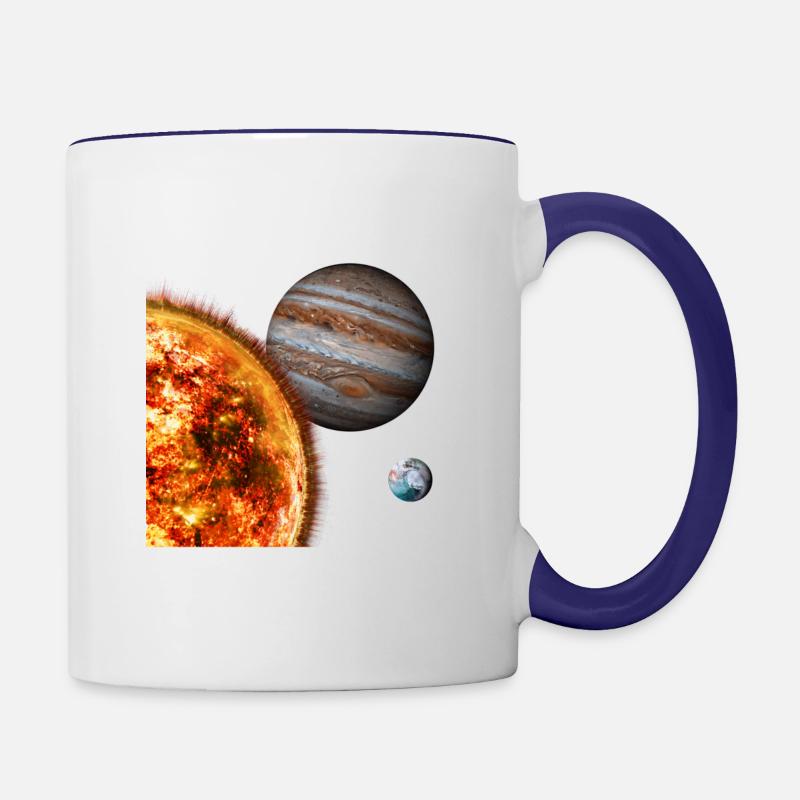 space - Contrasting Mug - white/cobalt blue