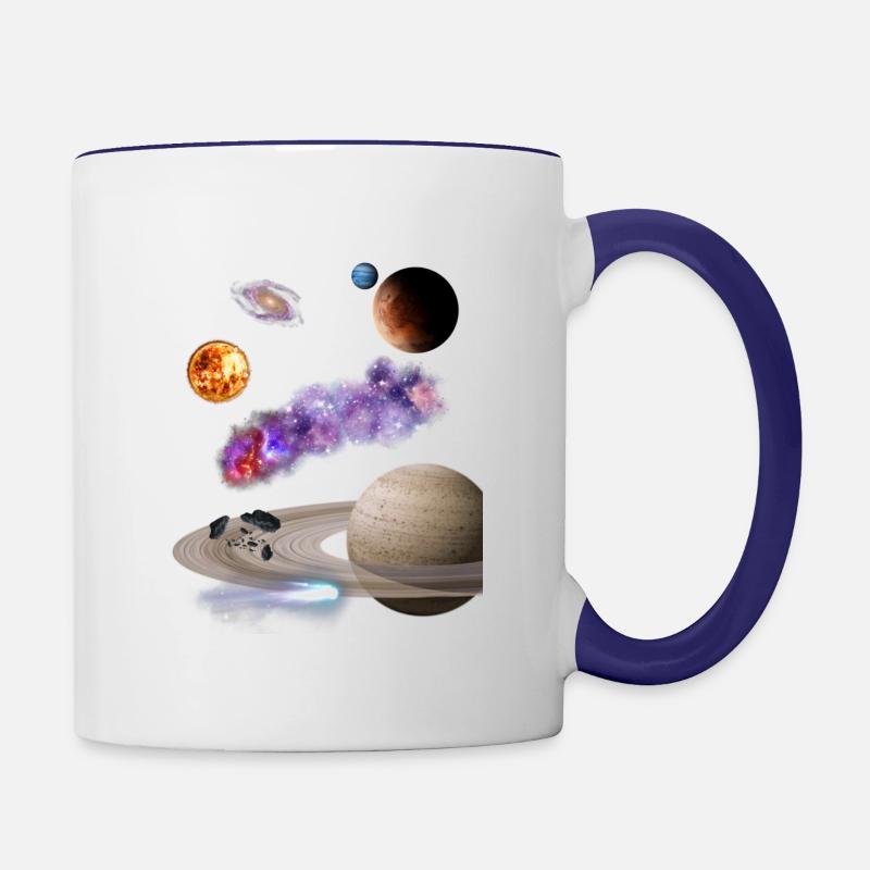 Espace - Mug contrasté - blanc/bleu cobalt