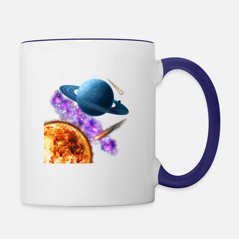 espace - Mug contrasté - blanc/bleu cobalt