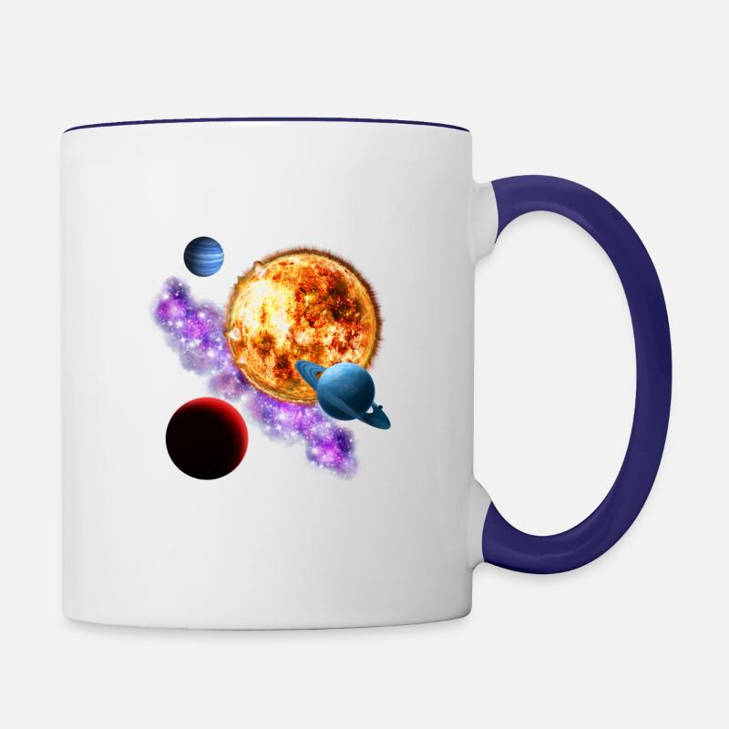univers - Mug contrasté - blanc/bleu cobalt