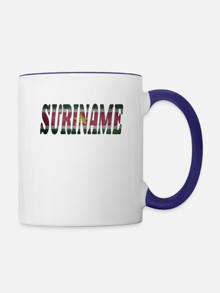 Suriname - Tasse zweifarbig - Weiß/Kobaltblau