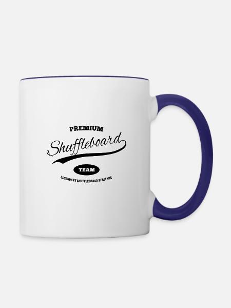 Premium Shuffleboard Team - Tasse zweifarbig - Weiß/Kobaltblau