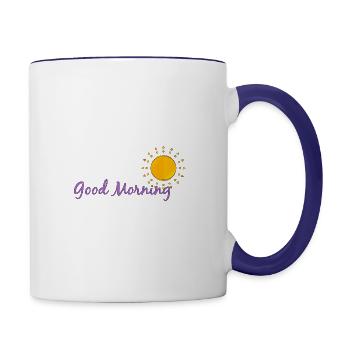 Good morning - Contrasting Mug - white/cobalt blue - Right