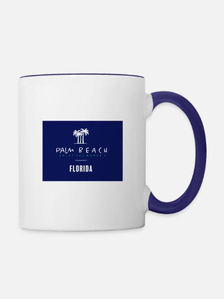 Palm Beach Florida - Tasse zweifarbig - Weiß/Kobaltblau
