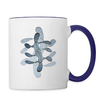 Résumé n° 64 - Mug contrasté - blanc/bleu cobalt - Droite