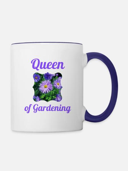 GardenQueen - Tasse zweifarbig - Weiß/Kobaltblau