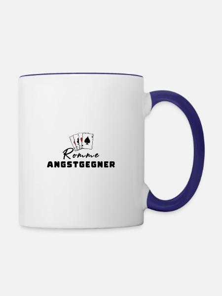 Romme Angstgegner - Tasse zweifarbig - Weiß/Kobaltblau
