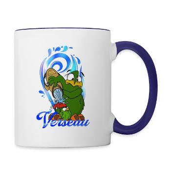 ‘’Verseau’’ - Mug contrasté - blanc/bleu cobalt - Droite