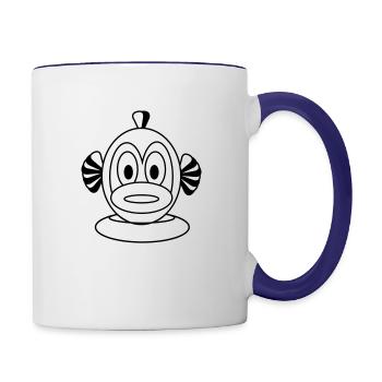 Finne - Tasse zweifarbig - Weiß/Kobaltblau - Rechts