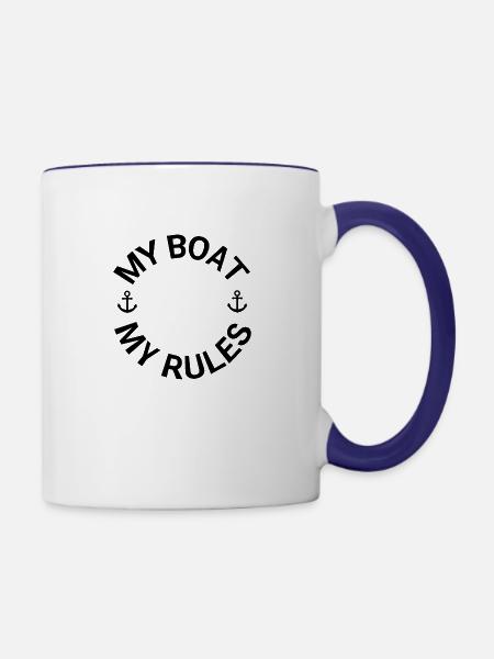 Boot - Tasse zweifarbig - Weiß/Kobaltblau