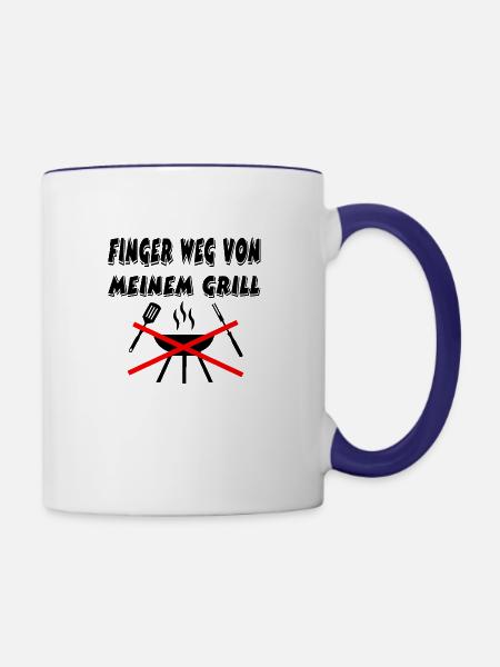 Grill - Tasse zweifarbig - Weiß/Kobaltblau