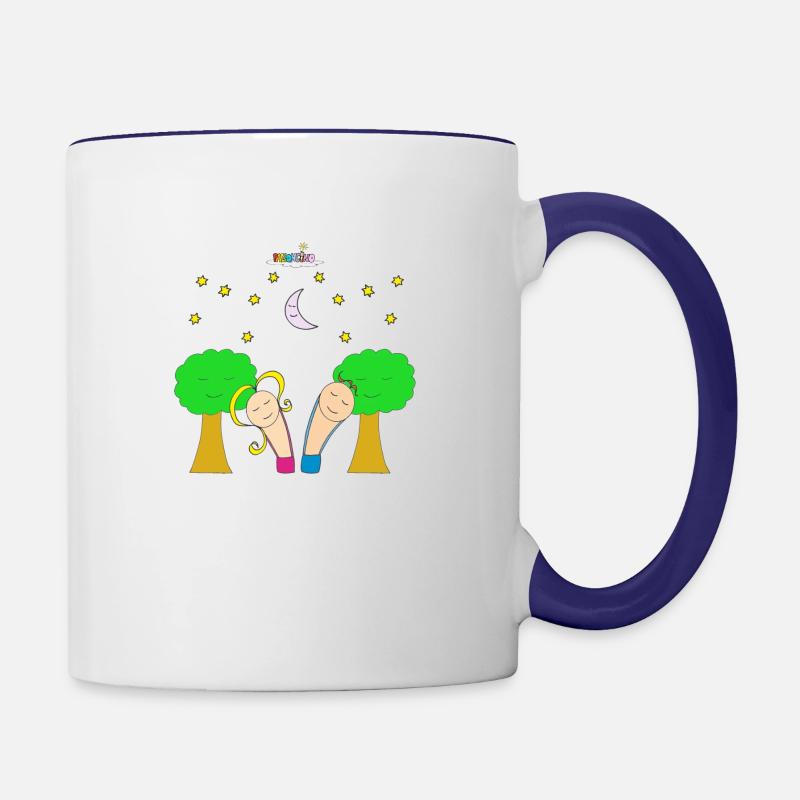 Sleeping Pallaparents - Contrasting Mug - white/cobalt blue