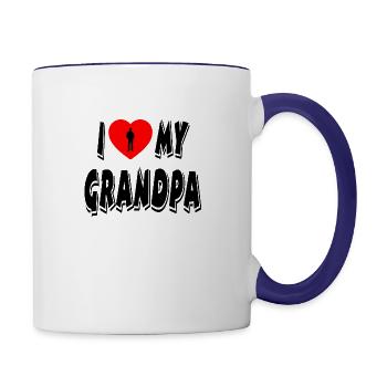 Opa - Tasse zweifarbig - Weiß/Kobaltblau - Rechts