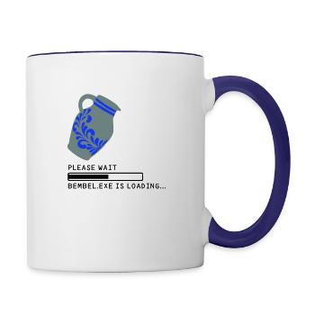Bembel EXE Loading - Tasse zweifarbig - Weiß/Kobaltblau - Rechts