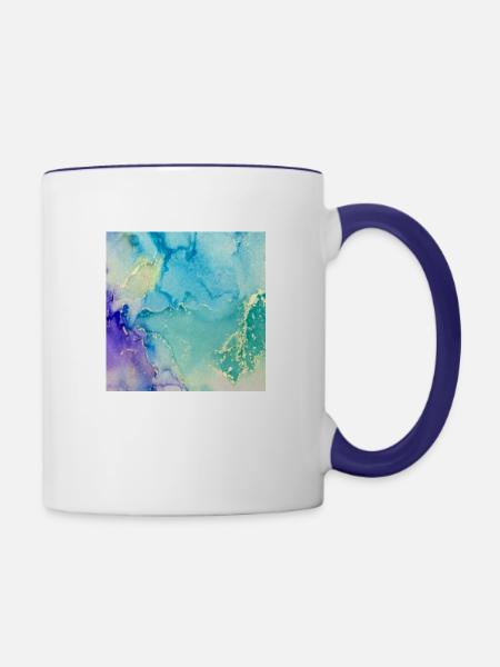Bild Tinten Blau - Tasse zweifarbig - Weiß/Kobaltblau