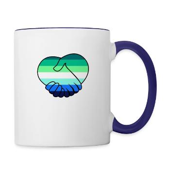Gay & Respect - Contrasting Mug - white/cobalt blue - Right