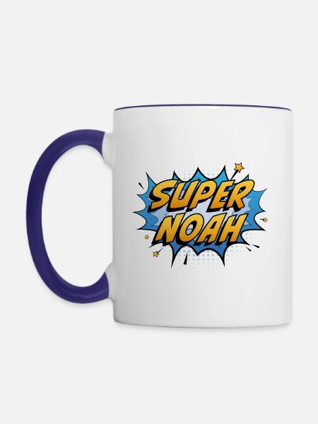 Super Noah - Tasse zweifarbig - Weiß/Kobaltblau