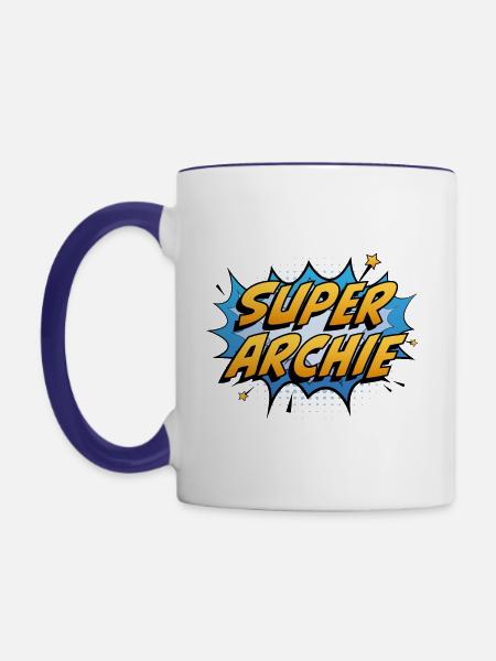 Super Archie - Tasse zweifarbig - Weiß/Kobaltblau