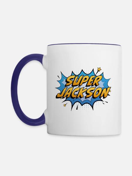 Super Jackson - Tasse zweifarbig - Weiß/Kobaltblau