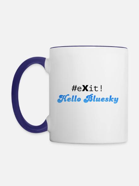 #eXit! - Tasse zweifarbig - Weiß/Kobaltblau
