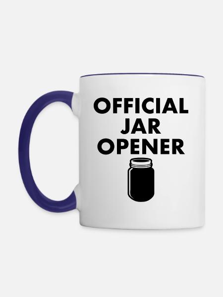Offizieller Jar Opener - Tasse zweifarbig - Weiß/Kobaltblau