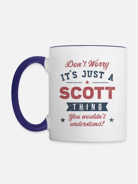 Es ist eine Scott-Sache - Tasse zweifarbig - Weiß/Kobaltblau