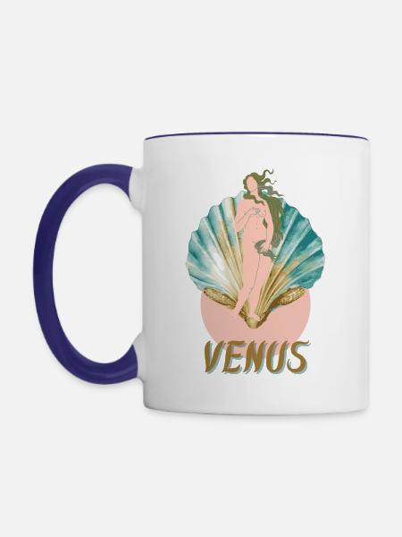 Venus - Tasse zweifarbig - Weiß/Kobaltblau