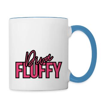Diva moelleuse Citation drôle Citation de femmes drôles - Mug contrasté - blanc/bleu clair - Droite