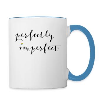 Perfectly Imperfect - Contrasting Mug - white/light blue - Right